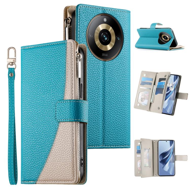 Stitching Multi-card Zipper Wallet Leather Phone Case with Short Strap, For Realme GT 6 / GT Neo6 / GT Neo6 SE, For Realme C67 4G / Realme 12 Lite Global, For Realme 12 Pro / 12 Pro+, For Realme 11 5G / 11x / C67 5G / Narzo 60x, For Realme 11 4G       ...