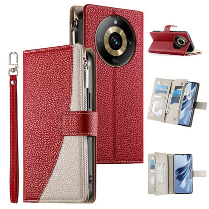 Stitching Multi-card Zipper Wallet Leather Phone Case with Short Strap, For Realme GT 6 / GT Neo6 / GT Neo6 SE, For Realme C67 4G / Realme 12 Lite Global, For Realme 12 Pro / 12 Pro+, For Realme 11 5G / 11x / C67 5G / Narzo 60x, For Realme 11 4G       ...