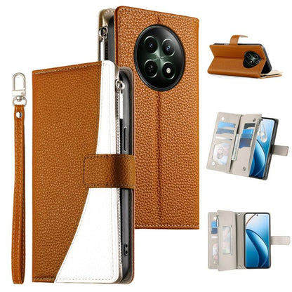 Stitching Multi-card Zipper Wallet Leather Phone Case with Short Strap, For Realme 16T 5G, For Realme C100 4G, For Realme C83 5G / C85 5G / Realme 15x 5G, For Realme 16 5G, For Realme 16 Pro+ 5G, For Realme 16 Pro 5G, For Realme C85 Pro 4G             ...