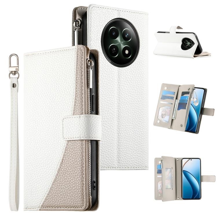 Stitching Multi-card Zipper Wallet Leather Phone Case with Short Strap, For Realme 16T 5G, For Realme C100 4G, For Realme C83 5G / C85 5G / Realme 15x 5G, For Realme 16 5G, For Realme 16 Pro+ 5G, For Realme 16 Pro 5G, For Realme C85 Pro 4G             ...