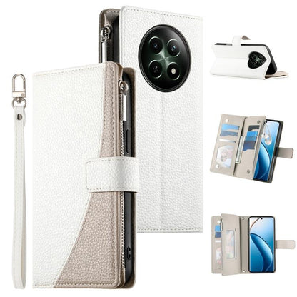 Stitching Multi-card Zipper Wallet Leather Phone Case with Short Strap, For Realme 16T 5G, For Realme C100 4G, For Realme C83 5G / C85 5G / Realme 15x 5G, For Realme 16 5G, For Realme 16 Pro+ 5G, For Realme 16 Pro 5G, For Realme C85 Pro 4G             ...