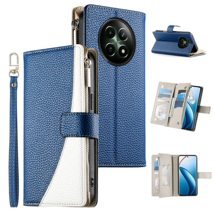 Stitching Multi-card Zipper Wallet Leather Phone Case with Short Strap, For Realme 16T 5G, For Realme C100 4G, For Realme C83 5G / C85 5G / Realme 15x 5G, For Realme 16 5G, For Realme 16 Pro+ 5G, For Realme 16 Pro 5G, For Realme C85 Pro 4G             ...