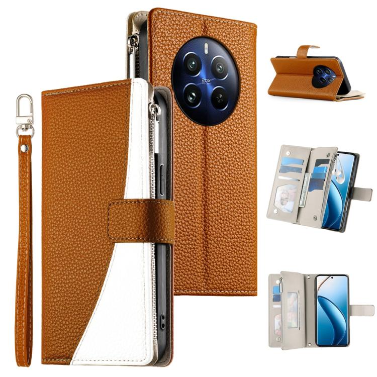 Stitching Multi-card Zipper Wallet Leather Phone Case with Short Strap, For Realme GT 6 / GT Neo6 / GT Neo6 SE, For Realme C67 4G / Realme 12 Lite Global, For Realme 12 Pro / 12 Pro+, For Realme 11 5G / 11x / C67 5G / Narzo 60x, For Realme 11 4G       ...