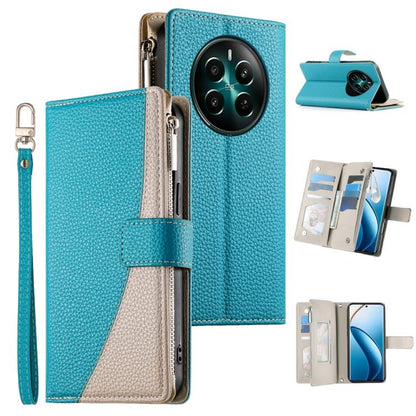 Stitching Multi-card Zipper Wallet Leather Phone Case with Short Strap, For Realme 16T 5G, For Realme C100 4G, For Realme C83 5G / C85 5G / Realme 15x 5G, For Realme 16 5G, For Realme 16 Pro+ 5G, For Realme 16 Pro 5G, For Realme C85 Pro 4G             ...