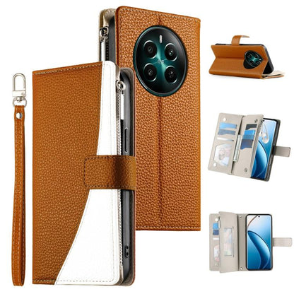 Stitching Multi-card Zipper Wallet Leather Phone Case with Short Strap, For Realme 16T 5G, For Realme C100 4G, For Realme C83 5G / C85 5G / Realme 15x 5G, For Realme 16 5G, For Realme 16 Pro+ 5G, For Realme 16 Pro 5G, For Realme C85 Pro 4G             ...