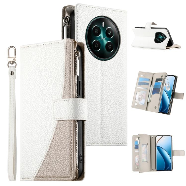 Stitching Multi-card Zipper Wallet Leather Phone Case with Short Strap, For Realme 16T 5G, For Realme C100 4G, For Realme C83 5G / C85 5G / Realme 15x 5G, For Realme 16 5G, For Realme 16 Pro+ 5G, For Realme 16 Pro 5G, For Realme C85 Pro 4G             ...
