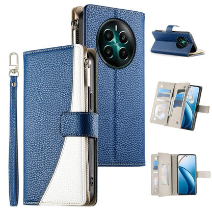 Stitching Multi-card Zipper Wallet Leather Phone Case with Short Strap, For Realme 16T 5G, For Realme C100 4G, For Realme C83 5G / C85 5G / Realme 15x 5G, For Realme 16 5G, For Realme 16 Pro+ 5G, For Realme 16 Pro 5G, For Realme C85 Pro 4G             ...