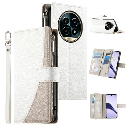 Stitching Multi-card Zipper Wallet Leather Phone Case with Short Strap, For Realme 16T 5G, For Realme C100 4G, For Realme C83 5G / C85 5G / Realme 15x 5G, For Realme 16 5G, For Realme 16 Pro+ 5G, For Realme 16 Pro 5G, For Realme C85 Pro 4G             ...