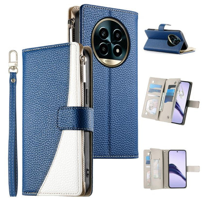 Stitching Multi-card Zipper Wallet Leather Phone Case with Short Strap, For Realme 16T 5G, For Realme C100 4G, For Realme C83 5G / C85 5G / Realme 15x 5G, For Realme 16 5G, For Realme 16 Pro+ 5G, For Realme 16 Pro 5G, For Realme C85 Pro 4G             ...