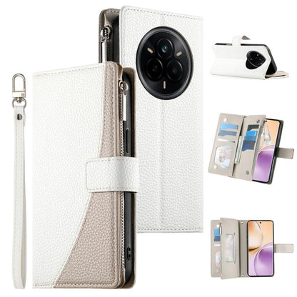 Stitching Multi-card Zipper Wallet Leather Phone Case with Short Strap, For Realme 16T 5G, For Realme C100 4G, For Realme C83 5G / C85 5G / Realme 15x 5G, For Realme 16 5G, For Realme 16 Pro+ 5G, For Realme 16 Pro 5G, For Realme C85 Pro 4G             ...