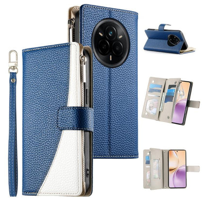 Stitching Multi-card Zipper Wallet Leather Phone Case with Short Strap, For Realme 16T 5G, For Realme C100 4G, For Realme C83 5G / C85 5G / Realme 15x 5G, For Realme 16 5G, For Realme 16 Pro+ 5G, For Realme 16 Pro 5G, For Realme C85 Pro 4G             ...