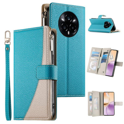 Stitching Multi-card Zipper Wallet Leather Phone Case with Short Strap, For Realme 16T 5G, For Realme C100 4G, For Realme C83 5G / C85 5G / Realme 15x 5G, For Realme 16 5G, For Realme 16 Pro+ 5G, For Realme 16 Pro 5G, For Realme C85 Pro 4G             ...