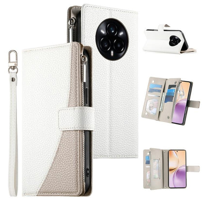 Stitching Multi-card Zipper Wallet Leather Phone Case with Short Strap, For Realme 16T 5G, For Realme C100 4G, For Realme C83 5G / C85 5G / Realme 15x 5G, For Realme 16 5G, For Realme 16 Pro+ 5G, For Realme 16 Pro 5G, For Realme C85 Pro 4G             ...