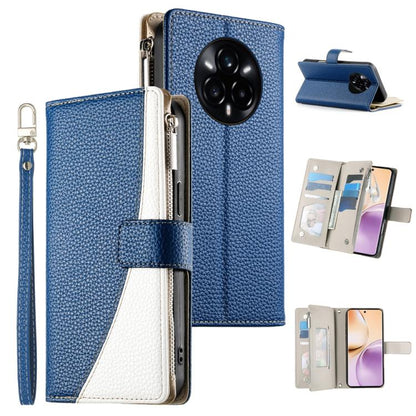 Stitching Multi-card Zipper Wallet Leather Phone Case with Short Strap, For Realme 16T 5G, For Realme C100 4G, For Realme C83 5G / C85 5G / Realme 15x 5G, For Realme 16 5G, For Realme 16 Pro+ 5G, For Realme 16 Pro 5G, For Realme C85 Pro 4G             ...