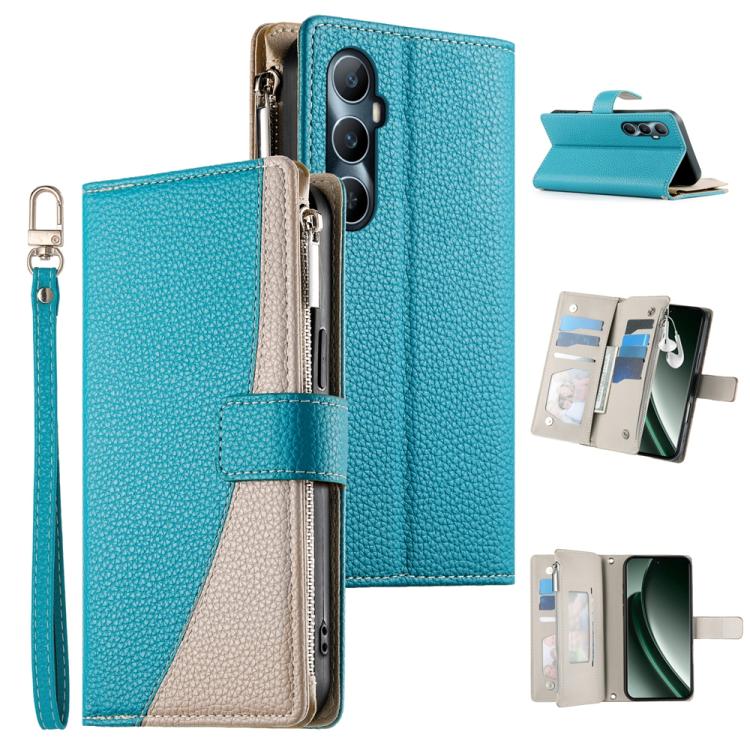 Stitching Multi-card Zipper Wallet Leather Phone Case with Short Strap, For Realme GT 6 / GT Neo6 / GT Neo6 SE, For Realme C67 4G / Realme 12 Lite Global, For Realme 12 Pro / 12 Pro+, For Realme 11 5G / 11x / C67 5G / Narzo 60x, For Realme 11 4G       ...