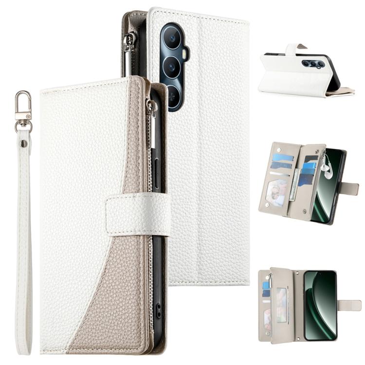 Stitching Multi-card Zipper Wallet Leather Phone Case with Short Strap, For Realme GT 6 / GT Neo6 / GT Neo6 SE, For Realme C67 4G / Realme 12 Lite Global, For Realme 12 Pro / 12 Pro+, For Realme 11 5G / 11x / C67 5G / Narzo 60x, For Realme 11 4G       ...