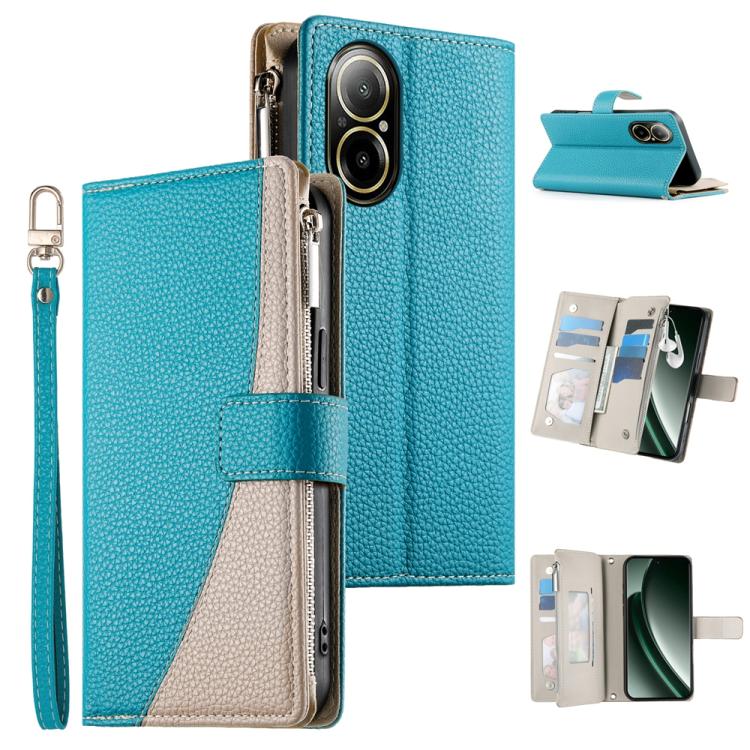 Stitching Multi-card Zipper Wallet Leather Phone Case with Short Strap, For Realme GT 6 / GT Neo6 / GT Neo6 SE, For Realme C67 4G / Realme 12 Lite Global, For Realme 12 Pro / 12 Pro+, For Realme 11 5G / 11x / C67 5G / Narzo 60x, For Realme 11 4G       ...