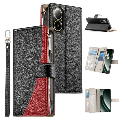 Stitching Multi-card Zipper Wallet Leather Phone Case with Short Strap, For Realme GT 6 / GT Neo6 / GT Neo6 SE, For Realme C67 4G / Realme 12 Lite Global, For Realme 12 Pro / 12 Pro+, For Realme 11 5G / 11x / C67 5G / Narzo 60x, For Realme 11 4G       ...