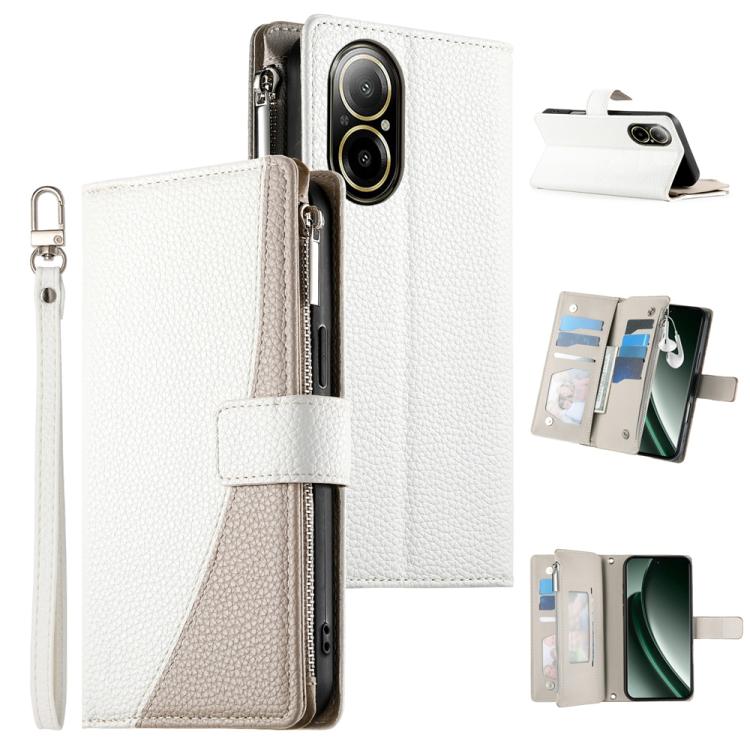 Stitching Multi-card Zipper Wallet Leather Phone Case with Short Strap, For Realme GT 6 / GT Neo6 / GT Neo6 SE, For Realme C67 4G / Realme 12 Lite Global, For Realme 12 Pro / 12 Pro+, For Realme 11 5G / 11x / C67 5G / Narzo 60x, For Realme 11 4G       ...
