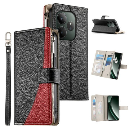 Stitching Multi-card Zipper Wallet Leather Phone Case with Short Strap, For Realme GT 6 / GT Neo6 / GT Neo6 SE, For Realme C67 4G / Realme 12 Lite Global, For Realme 12 Pro / 12 Pro+, For Realme 11 5G / 11x / C67 5G / Narzo 60x, For Realme 11 4G       ...