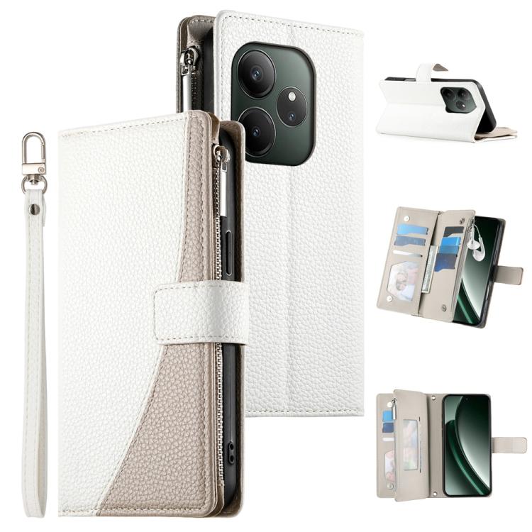 Stitching Multi-card Zipper Wallet Leather Phone Case with Short Strap, For Realme GT 6 / GT Neo6 / GT Neo6 SE, For Realme C67 4G / Realme 12 Lite Global, For Realme 12 Pro / 12 Pro+, For Realme 11 5G / 11x / C67 5G / Narzo 60x, For Realme 11 4G       ...
