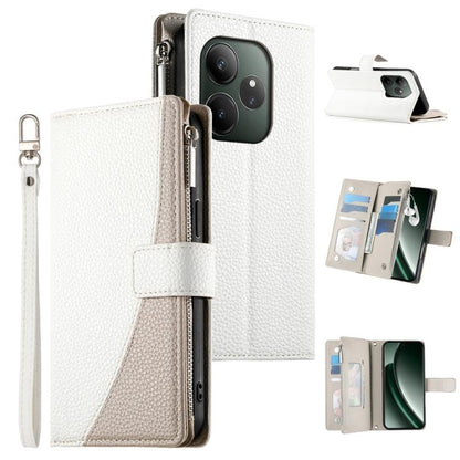 Stitching Multi-card Zipper Wallet Leather Phone Case with Short Strap, For Realme GT 6 / GT Neo6 / GT Neo6 SE, For Realme C67 4G / Realme 12 Lite Global, For Realme 12 Pro / 12 Pro+, For Realme 11 5G / 11x / C67 5G / Narzo 60x, For Realme 11 4G       ...