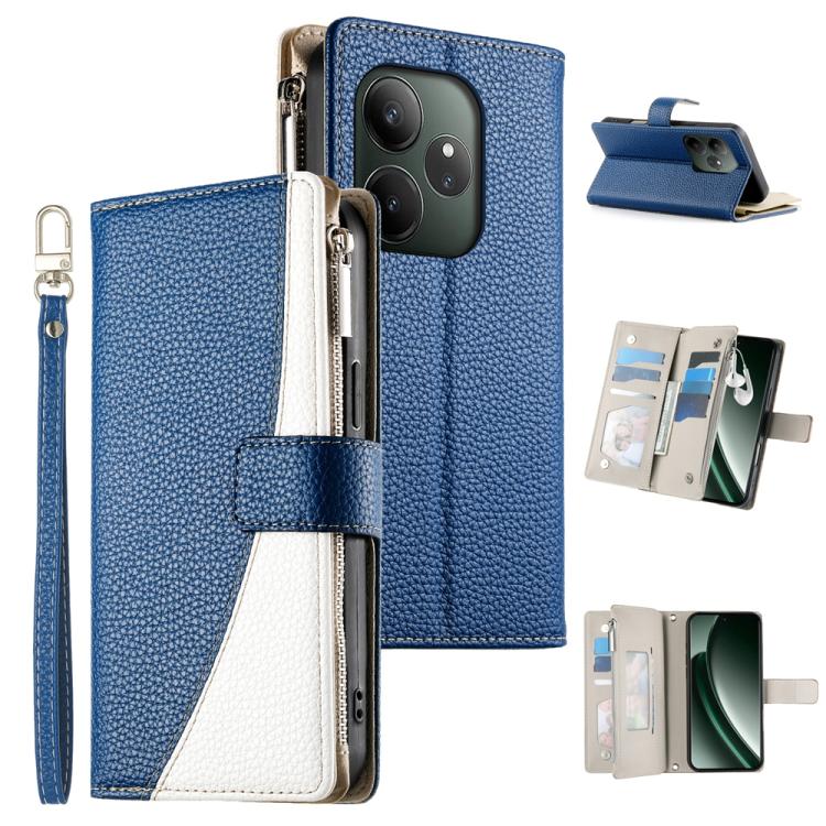 Stitching Multi-card Zipper Wallet Leather Phone Case with Short Strap, For Realme GT 6 / GT Neo6 / GT Neo6 SE, For Realme C67 4G / Realme 12 Lite Global, For Realme 12 Pro / 12 Pro+, For Realme 11 5G / 11x / C67 5G / Narzo 60x, For Realme 11 4G       ...