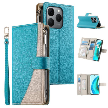 Stitching Multi-card Zipper Wallet Leather Phone Case with Short Strap, For Realme 16T 5G, For Realme C100 4G, For Realme C83 5G / C85 5G / Realme 15x 5G, For Realme 16 5G, For Realme 16 Pro+ 5G, For Realme 16 Pro 5G, For Realme C85 Pro 4G             ...