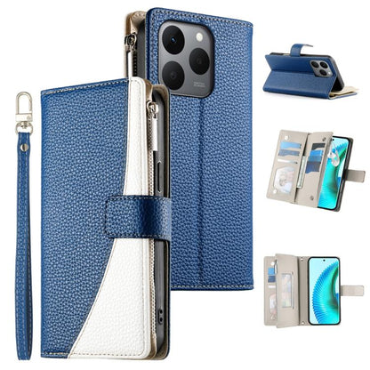 Stitching Multi-card Zipper Wallet Leather Phone Case with Short Strap, For Realme 16T 5G, For Realme C100 4G, For Realme C83 5G / C85 5G / Realme 15x 5G, For Realme 16 5G, For Realme 16 Pro+ 5G, For Realme 16 Pro 5G, For Realme C85 Pro 4G             ...