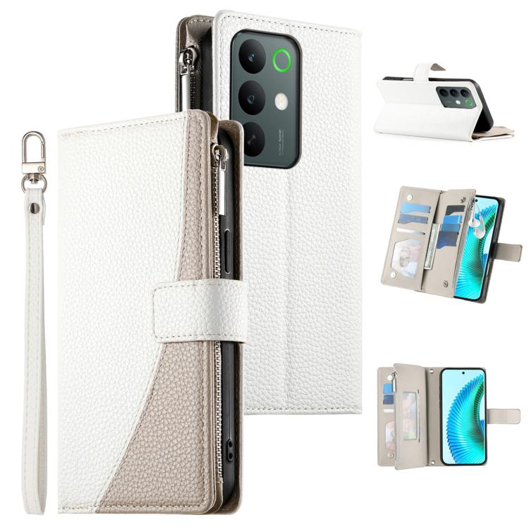 Stitching Multi-card Zipper Wallet Leather Phone Case with Short Strap, For Realme 16T 5G, For Realme C100 4G, For Realme C83 5G / C85 5G / Realme 15x 5G, For Realme 16 5G, For Realme 16 Pro+ 5G, For Realme 16 Pro 5G, For Realme C85 Pro 4G             ...