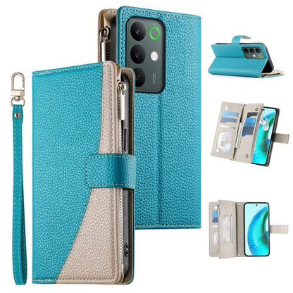 Stitching Multi-card Zipper Wallet Leather Phone Case with Short Strap, For Realme 16T 5G, For Realme C100 4G, For Realme C83 5G / C85 5G / Realme 15x 5G, For Realme 16 5G, For Realme 16 Pro+ 5G, For Realme 16 Pro 5G, For Realme C85 Pro 4G             ...