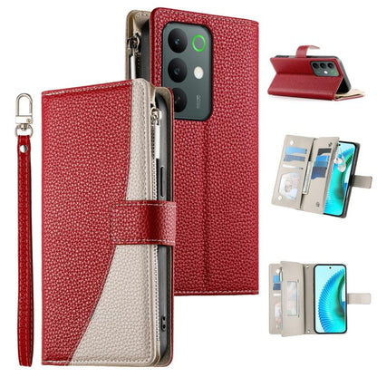 Stitching Multi-card Zipper Wallet Leather Phone Case with Short Strap, For Realme 16T 5G, For Realme C100 4G, For Realme C83 5G / C85 5G / Realme 15x 5G, For Realme 16 5G, For Realme 16 Pro+ 5G, For Realme 16 Pro 5G, For Realme C85 Pro 4G             ...