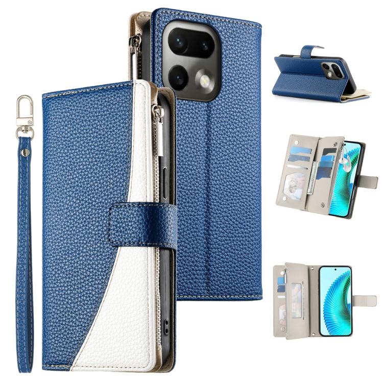 Stitching Multi-card Zipper Wallet Leather Phone Case with Short Strap, For Realme 16T 5G, For Realme C100 4G, For Realme C83 5G / C85 5G / Realme 15x 5G, For Realme 16 5G, For Realme 16 Pro+ 5G, For Realme 16 Pro 5G, For Realme C85 Pro 4G             ...