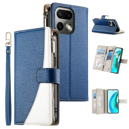 Stitching Multi-card Zipper Wallet Leather Phone Case with Short Strap, For Realme 16T 5G, For Realme C100 4G, For Realme C83 5G / C85 5G / Realme 15x 5G, For Realme 16 5G, For Realme 16 Pro+ 5G, For Realme 16 Pro 5G, For Realme C85 Pro 4G             ...