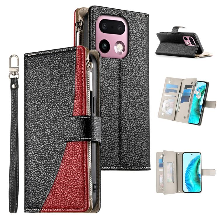 Stitching Multi-card Zipper Wallet Leather Phone Case with Short Strap, For Realme 16T 5G, For Realme C100 4G, For Realme C83 5G / C85 5G / Realme 15x 5G, For Realme 16 5G, For Realme 16 Pro+ 5G, For Realme 16 Pro 5G, For Realme C85 Pro 4G             ...