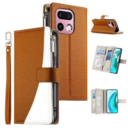Stitching Multi-card Zipper Wallet Leather Phone Case with Short Strap, For Realme 16T 5G, For Realme C100 4G, For Realme C83 5G / C85 5G / Realme 15x 5G, For Realme 16 5G, For Realme 16 Pro+ 5G, For Realme 16 Pro 5G, For Realme C85 Pro 4G             ...