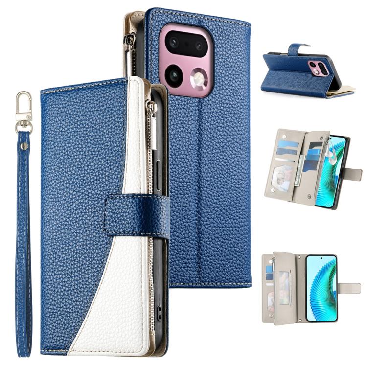 Stitching Multi-card Zipper Wallet Leather Phone Case with Short Strap, For Realme 16T 5G, For Realme C100 4G, For Realme C83 5G / C85 5G / Realme 15x 5G, For Realme 16 5G, For Realme 16 Pro+ 5G, For Realme 16 Pro 5G, For Realme C85 Pro 4G             ...