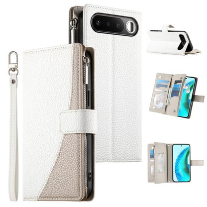 Stitching Multi-card Zipper Wallet Leather Phone Case with Short Strap, For Realme 16T 5G, For Realme C100 4G, For Realme C83 5G / C85 5G / Realme 15x 5G, For Realme 16 5G, For Realme 16 Pro+ 5G, For Realme 16 Pro 5G, For Realme C85 Pro 4G             ...