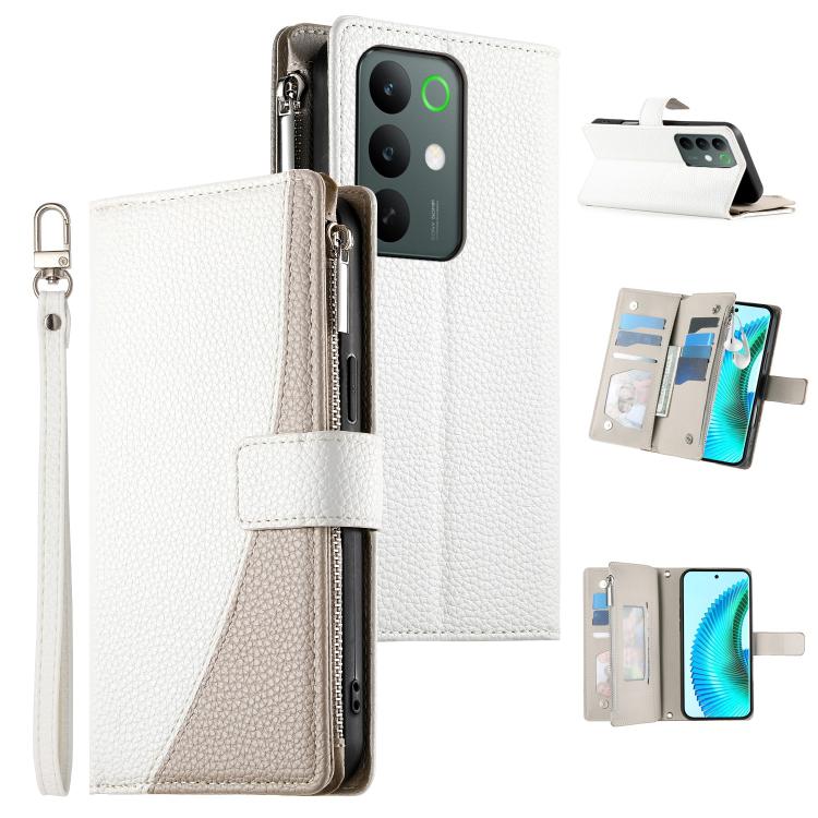 Stitching Multi-card Zipper Wallet Leather Phone Case with Short Strap, For Realme 16T 5G, For Realme C100 4G, For Realme C83 5G / C85 5G / Realme 15x 5G, For Realme 16 5G, For Realme 16 Pro+ 5G, For Realme 16 Pro 5G, For Realme C85 Pro 4G             ...