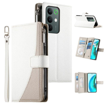 Stitching Multi-card Zipper Wallet Leather Phone Case with Short Strap, For Realme 16T 5G, For Realme C100 4G, For Realme C83 5G / C85 5G / Realme 15x 5G, For Realme 16 5G, For Realme 16 Pro+ 5G, For Realme 16 Pro 5G, For Realme C85 Pro 4G             ...