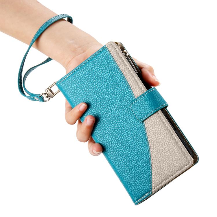 Stitching Multi-card Zipper Wallet Leather Phone Case with Short Strap, For Realme 16T 5G, For Realme C100 4G, For Realme C83 5G / C85 5G / Realme 15x 5G, For Realme 16 5G, For Realme 16 Pro+ 5G, For Realme 16 Pro 5G, For Realme C85 Pro 4G             ...