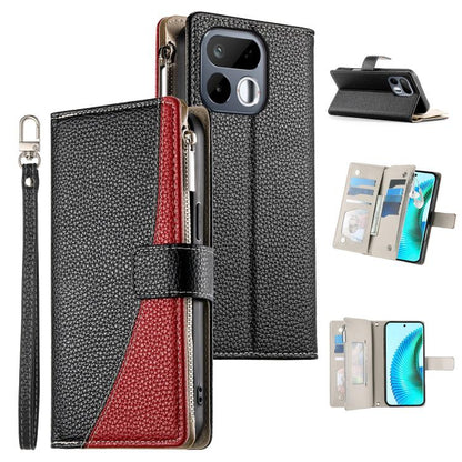 Stitching Multi-card Zipper Wallet Leather Phone Case with Short Strap, For Realme 16T 5G, For Realme C100 4G, For Realme C83 5G / C85 5G / Realme 15x 5G, For Realme 16 5G, For Realme 16 Pro+ 5G, For Realme 16 Pro 5G, For Realme C85 Pro 4G             ...