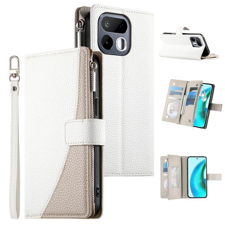 Stitching Multi-card Zipper Wallet Leather Phone Case with Short Strap, For Realme 16T 5G, For Realme C100 4G, For Realme C83 5G / C85 5G / Realme 15x 5G, For Realme 16 5G, For Realme 16 Pro+ 5G, For Realme 16 Pro 5G, For Realme C85 Pro 4G             ...
