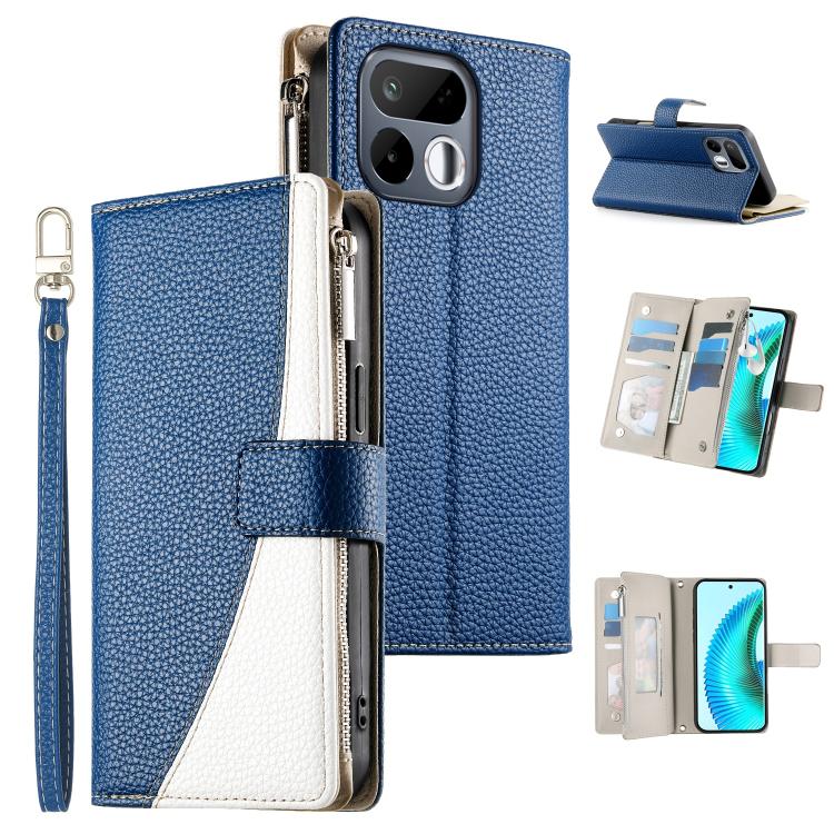 Stitching Multi-card Zipper Wallet Leather Phone Case with Short Strap, For Realme 16T 5G, For Realme C100 4G, For Realme C83 5G / C85 5G / Realme 15x 5G, For Realme 16 5G, For Realme 16 Pro+ 5G, For Realme 16 Pro 5G, For Realme C85 Pro 4G             ...