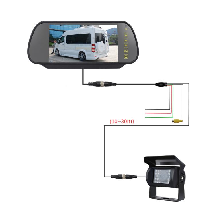 7 inch IPS HD Screen AHD Touch Button Car Reversing Rearview Camera Monitor Kit, Car Rearview Camera Monitor Kit