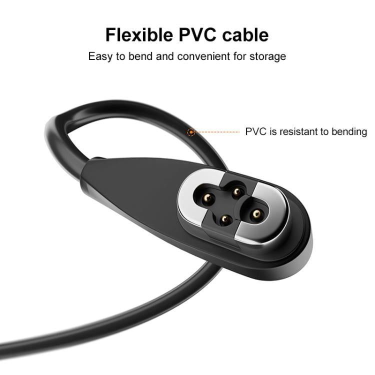 Bone Conduction Earphone Magnetic Charging Cable For Shokz OpenSwim Pro S710, USB to 4 Pin, Type-C to 4 Pin