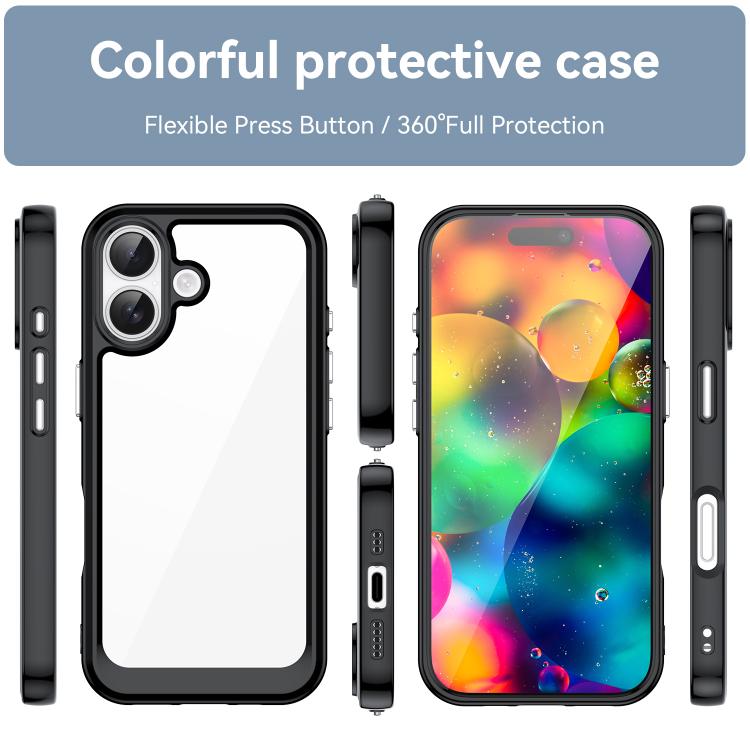 Colorful Series Acrylic + TPU Phone Case, For iPhone 18, For iPhone 18 Pro, For iPhone 18 Pro Max, For iPhone 17 Pro Max, For iPhone 17 Pro, For iPhone 17, For iPhone 17 Air