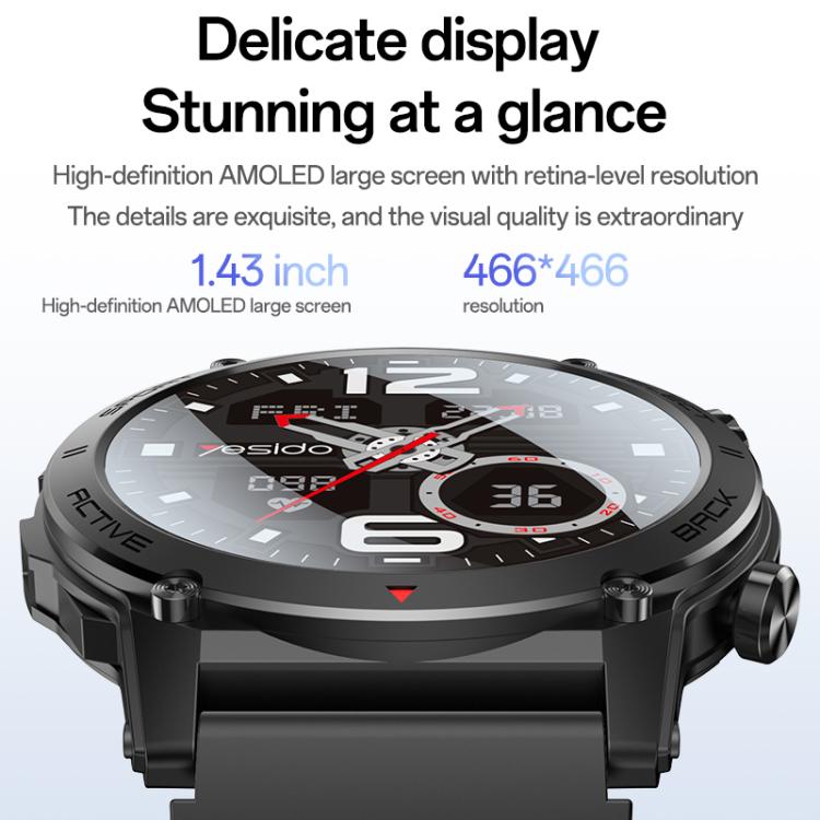 Yesido IO31 1.43 inch AMOLED Screen Smart Watch Support BT Call / Heart Rate, IO31