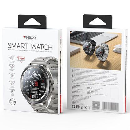 Yesido IO34 1.43 inch AMOLED Screen Metal Smart Watch Support BT Call, IO34