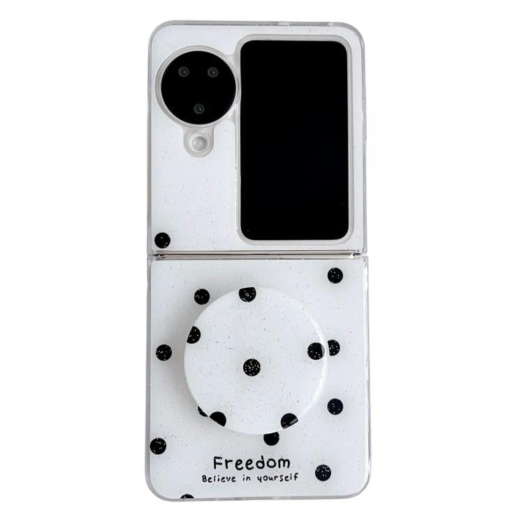 Glitter Powder Dots Pattern Phone Case with Holder